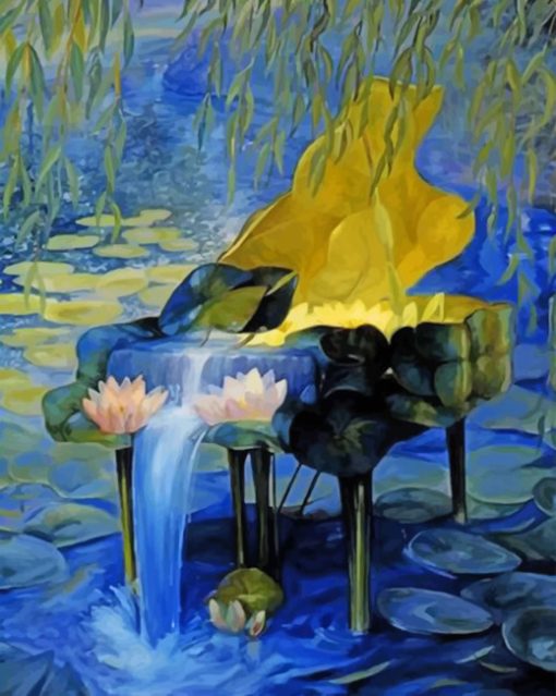 Waterfall Piano paint by numbers
