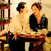 Classic Women Drinking Coffee paint by numbers