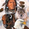 Native American With Animals paint by numbers