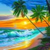 Tropical Ocean Waves paint by numbers