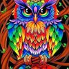 Colorful Owl paint by numbers