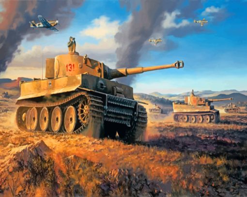 german tiger tank paint by numberS