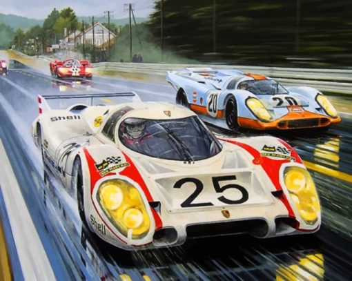porsche 917 Racing paint by numbers