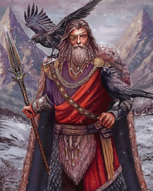 viking odin paint by numbers