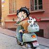Betty Boop Riding A Motorcyle Paint By Numbers