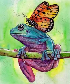Butterfly On Frog Paint by numbers
