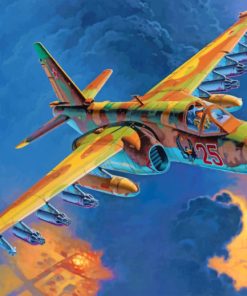Sukhoi Su 25 Aircraft paint by numbers