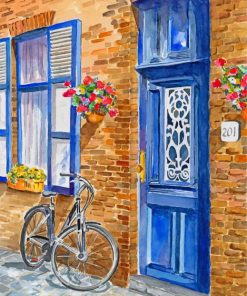 Bicycle In Brugge Paint by numbers