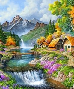 Mountain-Waterfall-Beautiful-Valley-paint-by-number