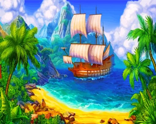 Pirate Ship Paint by numbers
