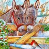 donkeys-and-cadinal-bird-paint-by-number