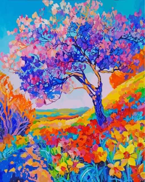 Aesthetic Colorful Nature Art Paint by numbers