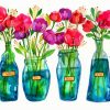 Flowers Bottles Paint by numbers