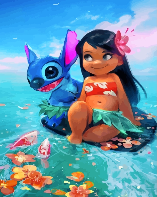 Lilo And Stitch Disney - Animations Paint By Numbers - Painting By Numbers