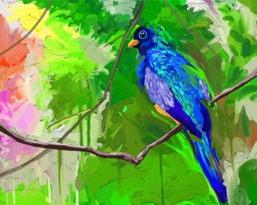 Bird On Tree Art Paint by numbers