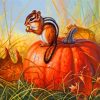 Fall Chipmunk Paint by numbers