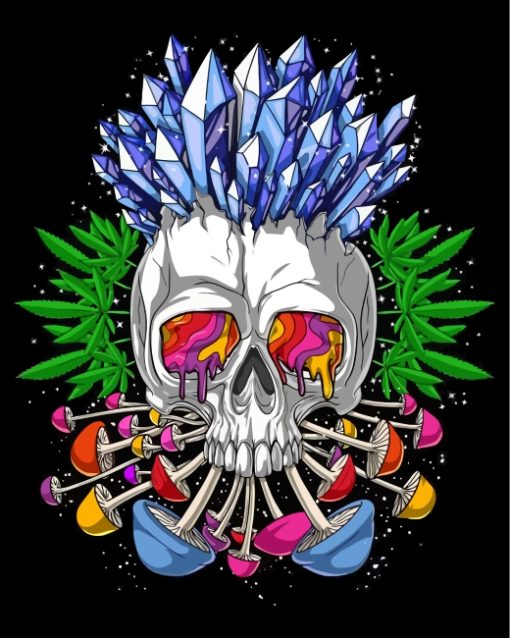 psychedelic skull-paint-by-numbers