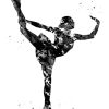 Black Ice Skater Art Paint by numbers