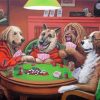 Dogs Playing Cards Paint by numbers