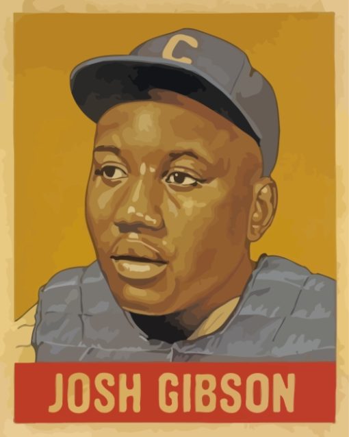 Josh Gibson Baseball Paint by numbers