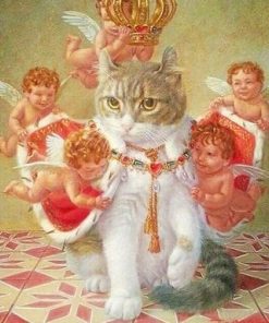 Prince Meow and Angels paint by numbers