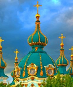 Ukraine-Kiev-Temple-Church-St-Andrew-Church-paint-by-numbers