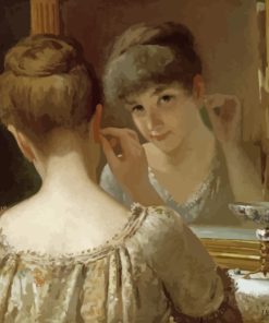 lady-looking-at-the-mirror-paint-by-numbers