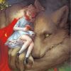 Little Girl With Wolf Paint by numbers
