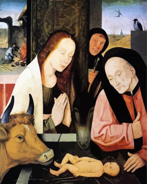 Adoration Of Child By Bosch Paint By Number