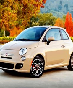 Beige Fiat 500 Paint By Number