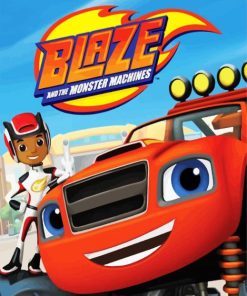Blaze And The Monster Machines Movie Paint by Number