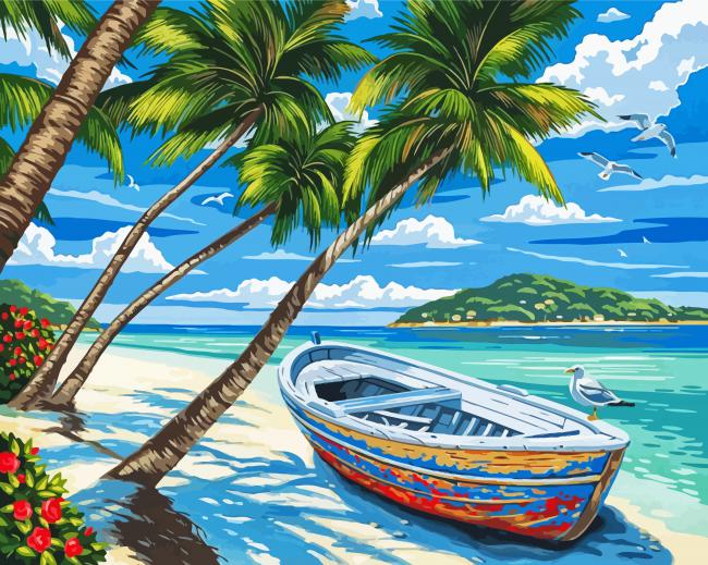Boating In The Beaches Art Paint By Number