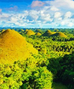 Bohol Chocolate Hills Paint by Number