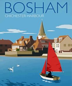 Bosham Village Poster Paint by Number