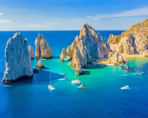 Cabo Seascape Paint By Numbers