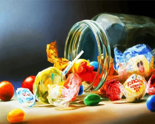 Candies In Jar Paint By Number