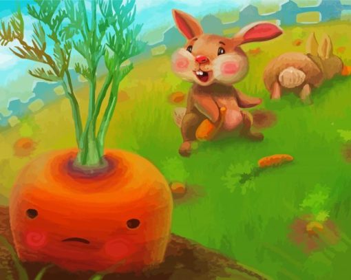 Carrot And Bunny paint by number