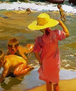 Children On The Seashore By Sorolla Paint By Number