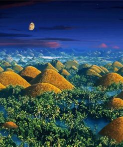 Chocolate Hills Bohol Paint by Number