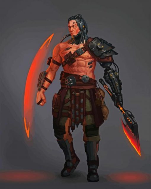 Fantasy Barbarian Paint By Number