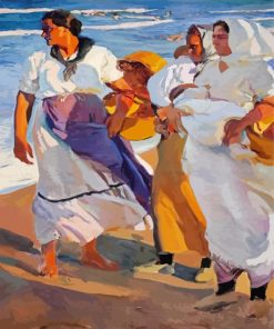 Fisherwomen From Valencia By Sorolla Paint By Numbe