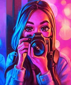 Girl With Camera Paint By Number