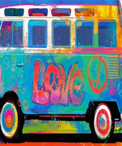 Hippie Campervan Paint By Number