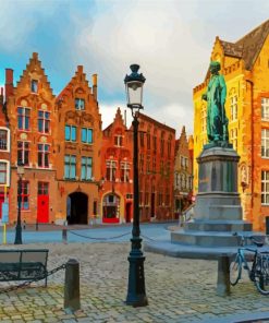 Jan Van Eyck Square Bruges Paint by Number