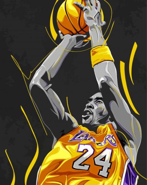 Kobe Bryant Basketball Paint By Number