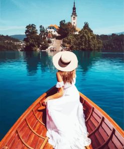 Lake Bled Boat Trip paint by number