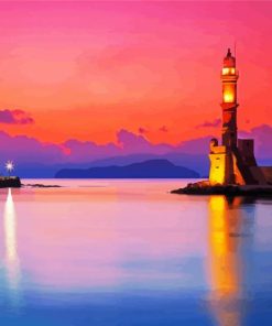 Lighthouse Of Chania Crete paint by number