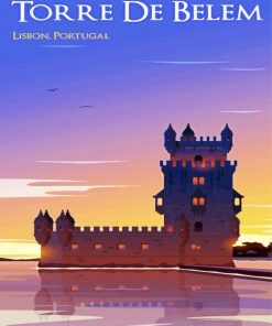 Belem Tower Poster Paint By Number