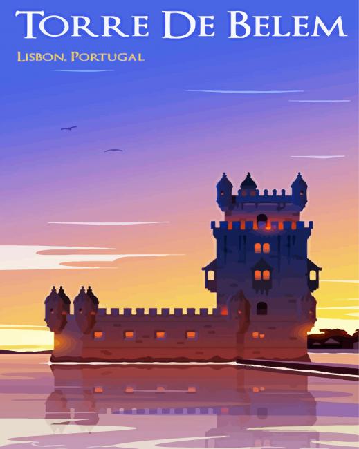 Belem Tower Poster Paint By Number