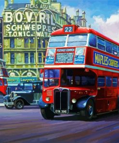 London Bus Paint By Numbers